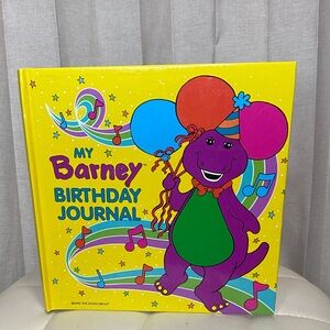 1992 RARE Barney Birthday Journal for Kids